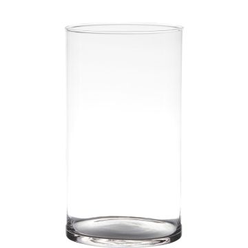 Vaso di vetro a cilindro SANYA EARTH, trasparente, 30 cm, Ø16 cm