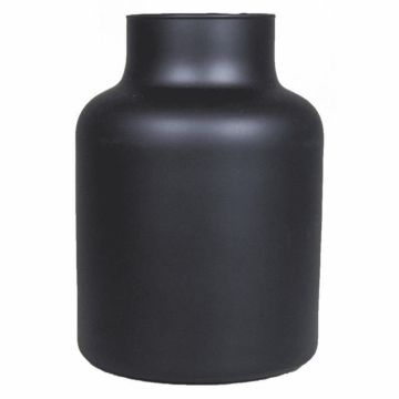 Vaso da tavolo in vetro SIARA, nero opaco, 20 cm, Ø 15 cm