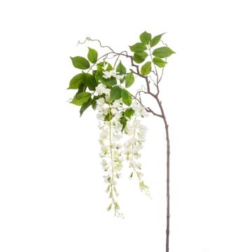 Ramo artificiale di wisteria NISSRINE con fiori, bianco, 145 cm