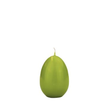 Candele a uovo LEONITA, verdi, 6 cm, 4,5 cm, 7 h - Made in Germany