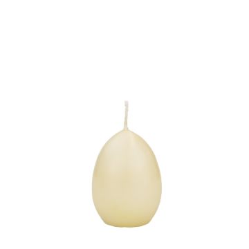 Candele a uovo LEONITA, color crema, 6 cm, 4,5 cm, 7 h - Made in Germany