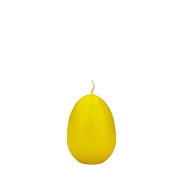 Candele a forma di uovo di Pasqua LEONITA, gialle, 6 cm, 4,5 cm, 7 h - Made in Germany