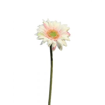 Gerbera artificiale TIANYU, bianco-rosa, 50cm