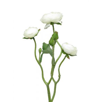 Ramo artificiale di ranuncoli JIXIANG, bianco, 50 cm