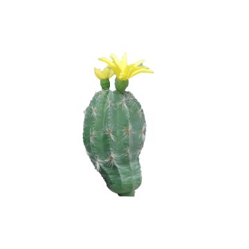 Cactus artificiale a colonna FENFANG con fiori, stelo, giallo, 16 cm