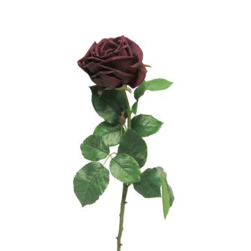 Rosa artificiale JIANHUA, viola scuro, 70 cm