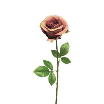 Rosa artificiale RUYUN, rosa antico-verde, 45 cm