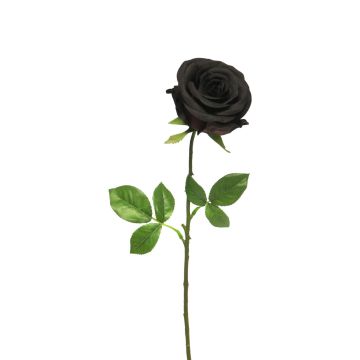 Rosa artificiale RUYUN, nera, 45 cm