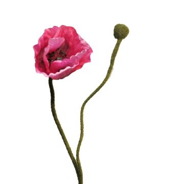 Papavero artificiale YILAN, rosa, 60 cm