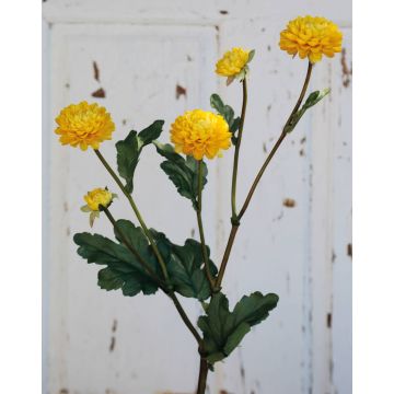 Crisantemo artificiale RYON, giallo, 70cm, Ø3-5cm