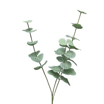 Ramo artificiale di eucalipto FENYU, verde-bianco, 60 cm