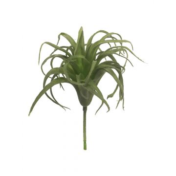 Succulenta artificiale di Tillandsia Stricta YUXIAN su stelo, verde, 17 cm