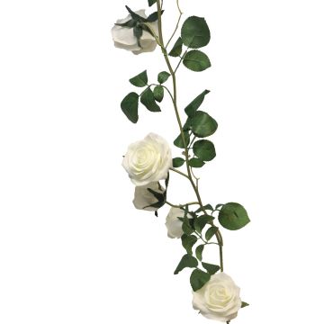 Ghirlanda di rose artificiali KAILIN, crema, 145 cm