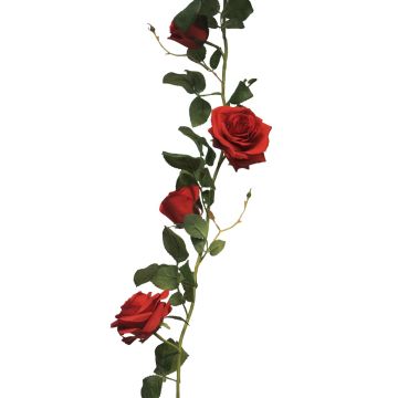 Ghirlanda di rose artificiali KAILIN, rosso, 145 cm