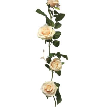 Ghirlanda di rose artificiali KAILIN, rosa-crema, 145 cm