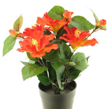 Ibisco artificiale GUOXIAO, arancione scuro, 25 cm