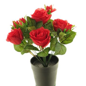 Rosa artificiale ZHIXIAO, rosso, 25 cm