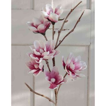 Magnolia artificiale BIRGITTA, rosa-bianco, 110cm