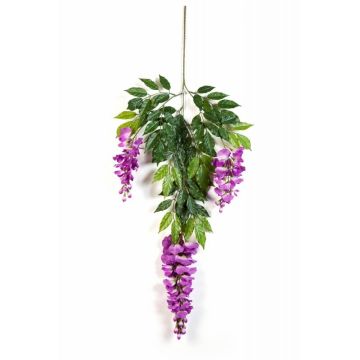 Ramo di glicine artificiale LAUREN, con fiori, viola, 85cm