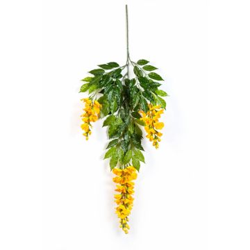 Ramo di glicine artificiale LAUREN, con fiori, giallo, 85cm