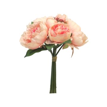 Bouquet di peonie artificiali LINYUAN, rosa salmone, 35 cm