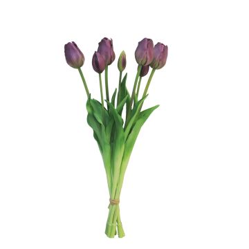 Bouquet di tulipani artificiali LONA, viola scuro, 45 cm, Ø15 cm