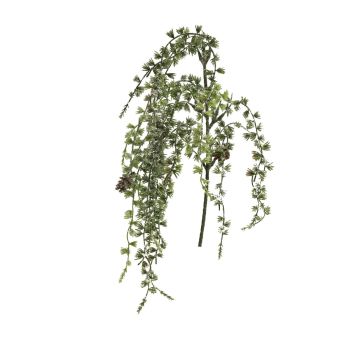 Ramo decorativo di larice NANZIA, ghiacciato, con pigne, verde, 80cm