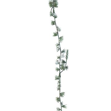 Ghirlanda decorativa in larice NANZIA, ghiacciato, verde, 180 cm