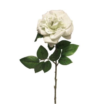 Rosa di velluto YUFAN, crema, 60 cm