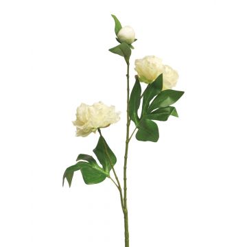 Ramo decorativo di peonia YILING, crema, 65 cm