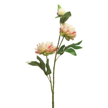 Ramo decorativo di peonia YILING, rosa crema, 65 cm