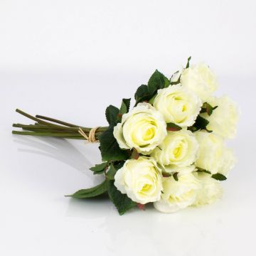 Mazzo di rose finte MOLLY, bianco, 35cm, Ø20cm