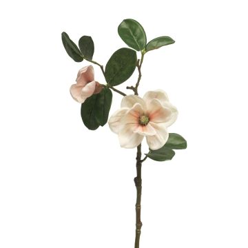 Magnolia artificiale KETIAN, bianco-rosa, 50 cm