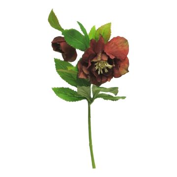 Rosa di Natale artificiale GUOLIN, rosso scuro, 25 cm