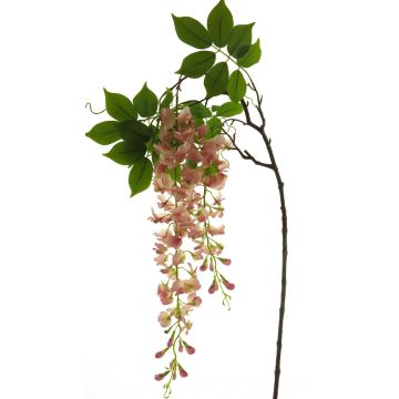 Ramo decorativo di wisteria LIANMU, rosa, 140cm