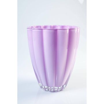 Vaso di fiori in vetro BEA, viola, 17cm, Ø14cm