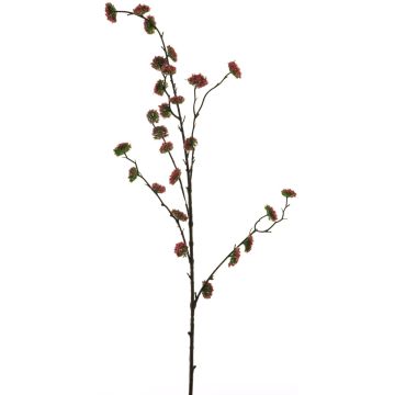 Ramo artificiale di amamelide DEYONG con fiori, rosso-verde, 90 cm