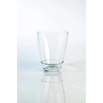 Vaso trasparente YULE, angolare, in vetro, 17x13x13cm