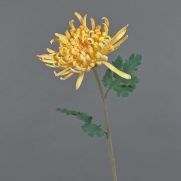 Crisantemo decorativo YASULI, giallo-arancione, 70 cm