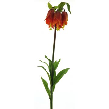 Fiore artificiale di corona imperiale YATAO, rosso arancione, 120 cm