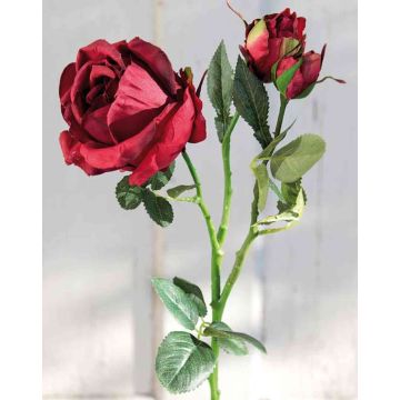 Rosa artificiale SOLERA, rosso, 50cm, Ø9cm