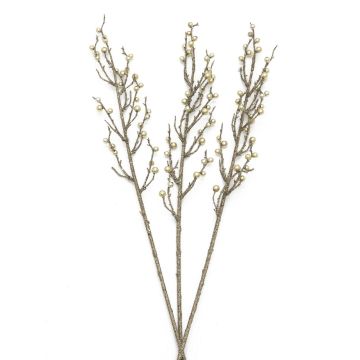 Ramo di bacche finto FENNA, bacche, brillantinato, dorato, 85cm Ramo di bacche finto FENNA, bacche, brillantinato, dorato, 85cm