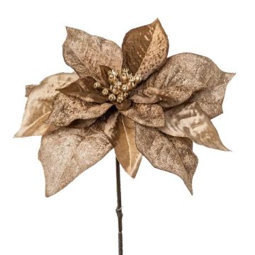 Stella di Natale in velluto PLINTY, oro, 55 cm