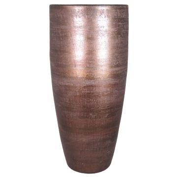 Vaso da terra THORAN con venature, ceramica, rame, 70 cm, Ø 32 cm
