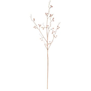 Ramo di viburno WAKILIA in plastica con frutti, color oro rosa metallizzato, 100 cm