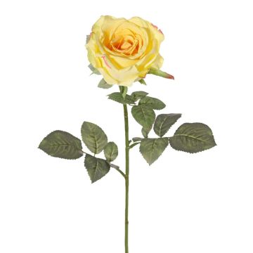 Rosa finta HUSA, gialla, 75 cm, Ø 10 cm