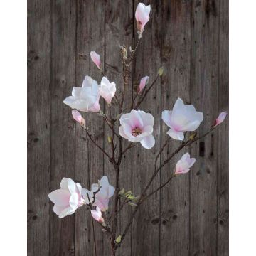 Ramo di magnolie finte YONA, bianco-rosa, 130cm