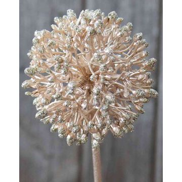 Allium artificiale HELLA, glitter, champagne, 45cm