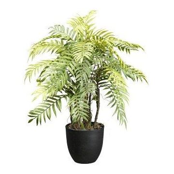 Pianta artificiale felce aquilina DRULHO, tronco artificiale, vaso decorativo, radici, verde, 60 cm