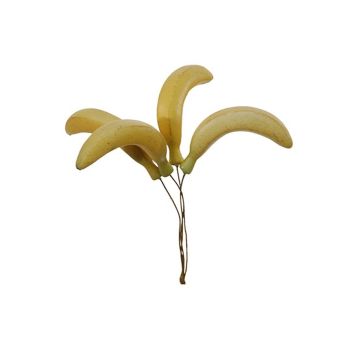 Banana artificiale AUNO, 6 pezzi, giallo, 5cm